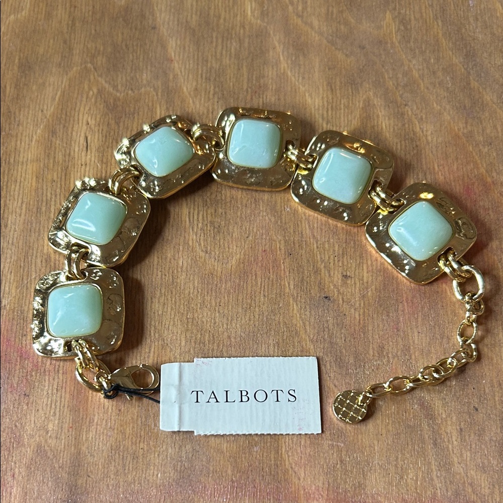 Talbots Gold Toned and Mint Bracelet